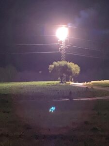 Brand eines Hochspannungsmasten – 110 KVA